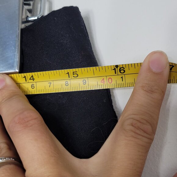 Point Zero Black Mid Rise Straight Leg Cotton Blend Pant Size 30/32 - Picture 14 of 15